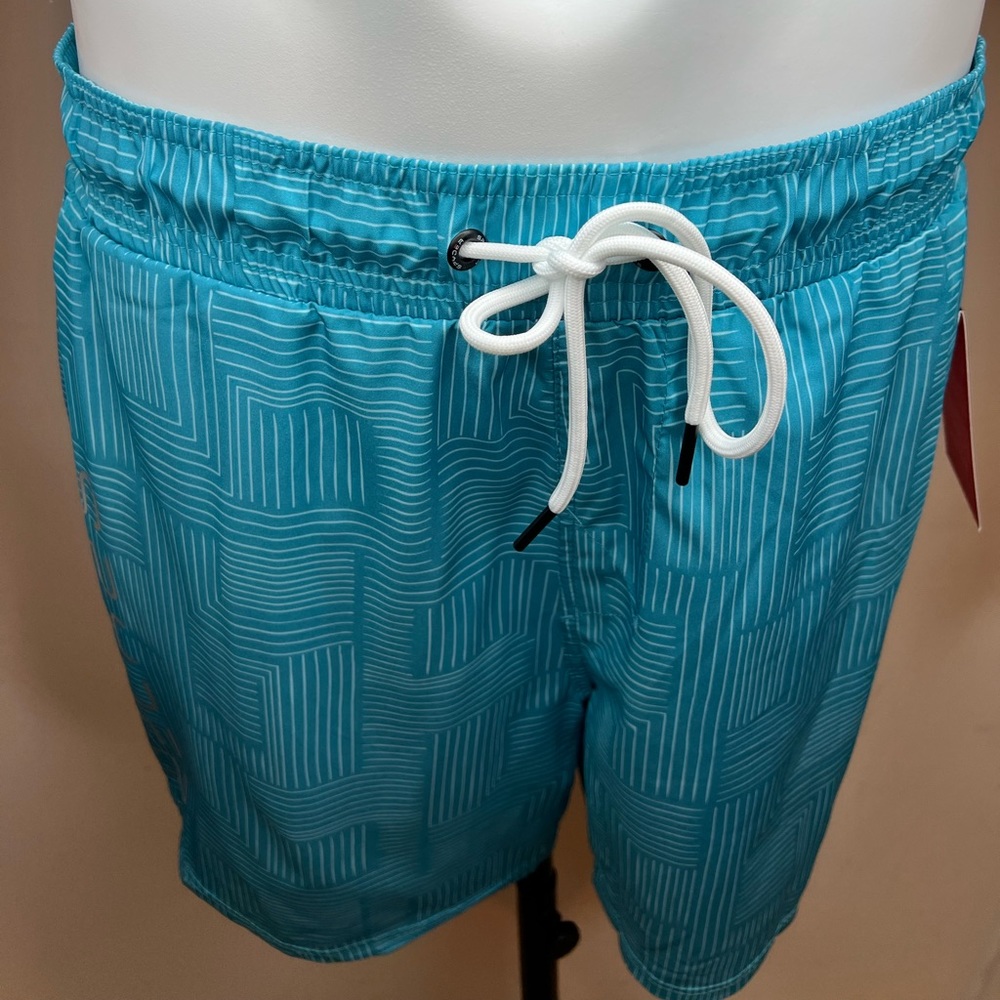 SPYDER MEN'S SWIMSUIT OR WORKOUT SHORTS TURQUOISE, LARGE W/2 POCKTS ON THE SIDE